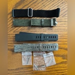4 Bands for Fitbit Versa. Don’t know what model but should fit any one.